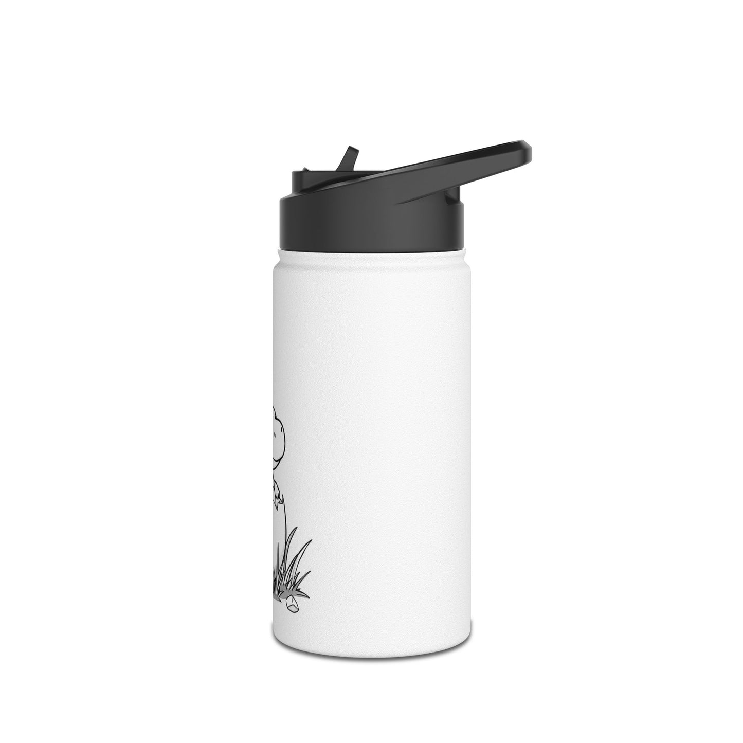 Kid Funny Dino T-Rex Ballerina Stainless Steel Water Bottle - Perfect for Kids & Adults, Ideal Gift for Birthdays and Dance Enthusiasts