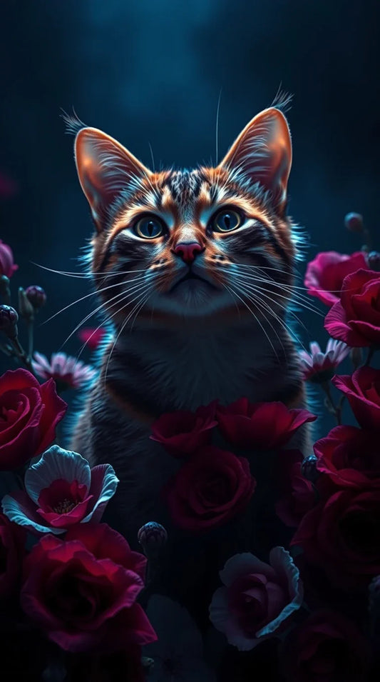White kittens wallpaper on iPhone