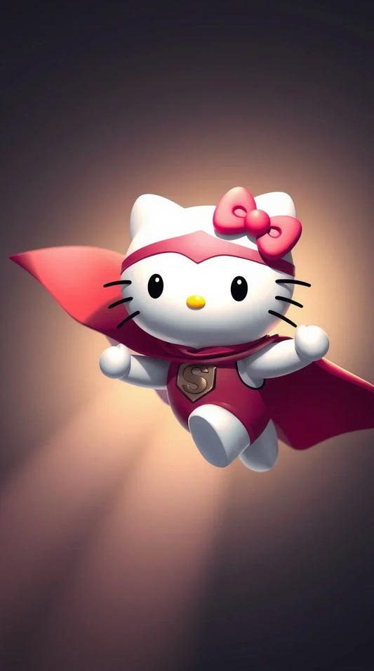 Aesthetic black Hello Kitty wallpaper