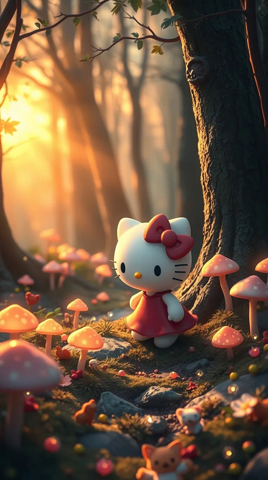 Free black Hello Kitty wallpaper