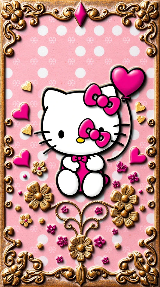 Cute Hello Kitty iPhone background in a soft and playful design
