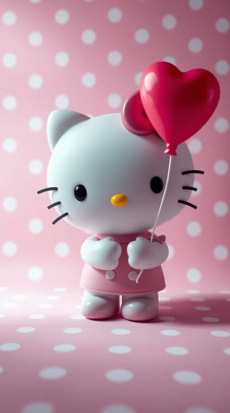 4K Hello Kitty background for phone with vibrant colors