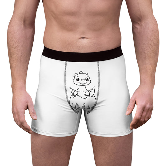 Funny Dinosaur Men's Boxer Briefs - Cozy Cotton Undergarments for Fun-loving Guys