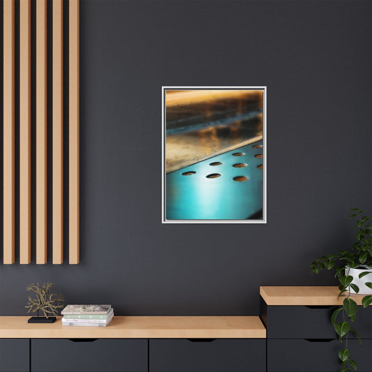 Abstract Metallic Art Print - Framed Matte Canvas Decoration
