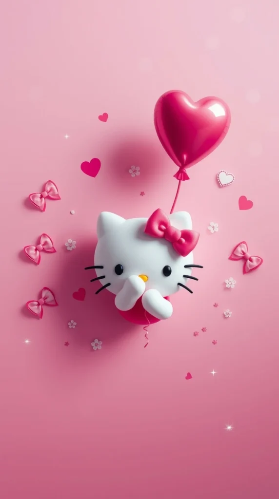 Free Background Story of Hello Kitty Love Wallpaper