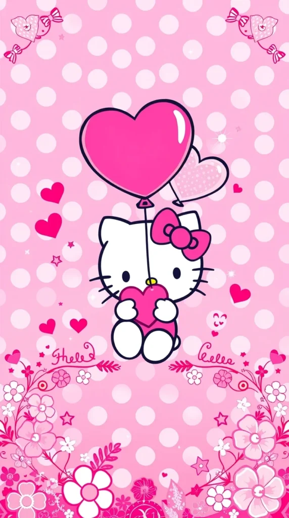 Cute Hello Kitty 4k Background