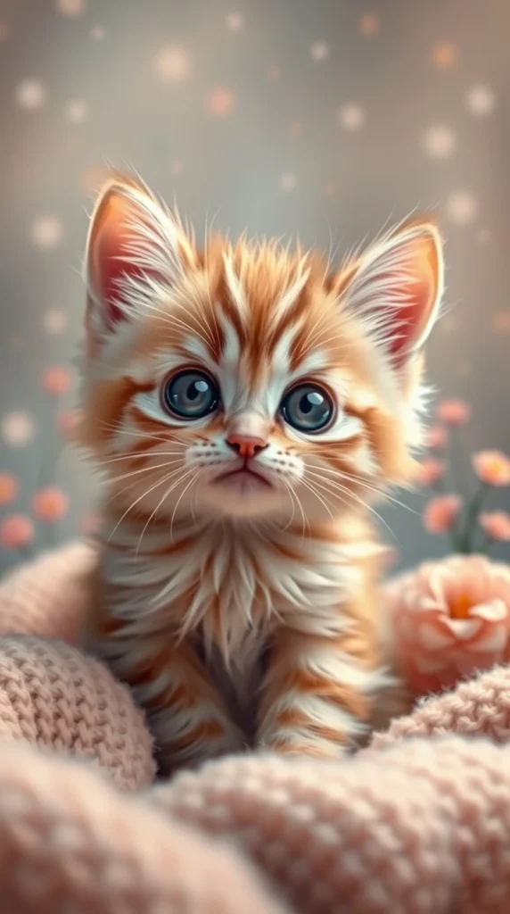4K HD Fluffy Kitten Wallpaper