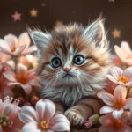 4K HD White and Gray Kitten Wallpaper