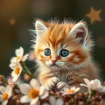 4K HD White Kitten Wallpaper