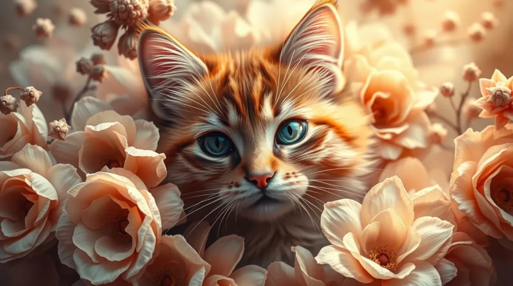 4K Kittens in Hats Wallpaper