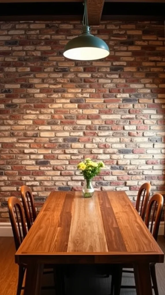 Brick Wallpaper Ideas For Dining Room