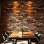 3D Brick Dining Room Wallpaper Ideas