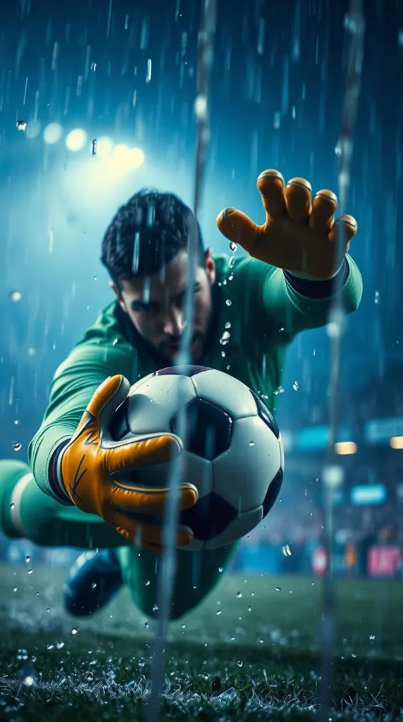 Goalkeeper Dive – HD Desktop Football Wallpaper
