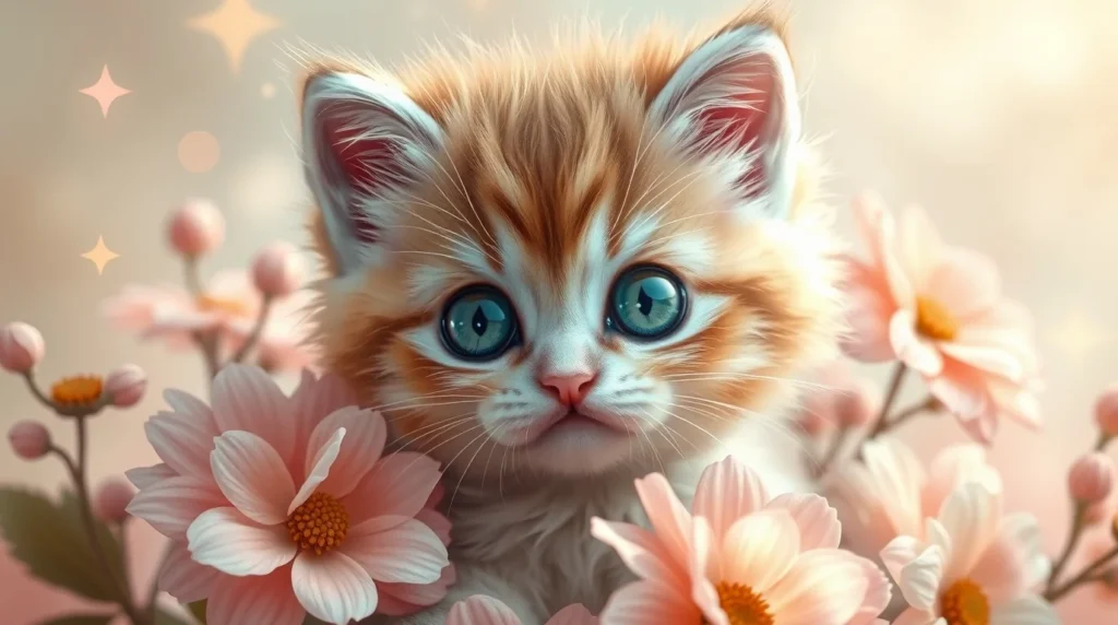 Free HD Cute Pink Kitten