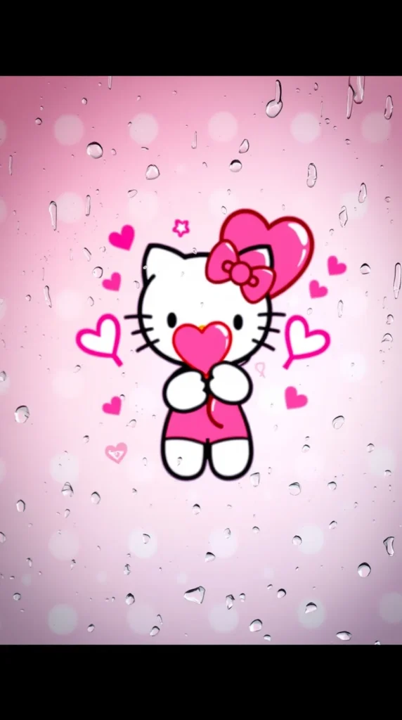 4k Hello Kitty White Background Cute