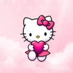 1080 Hello Kitty With Background Drawing HD