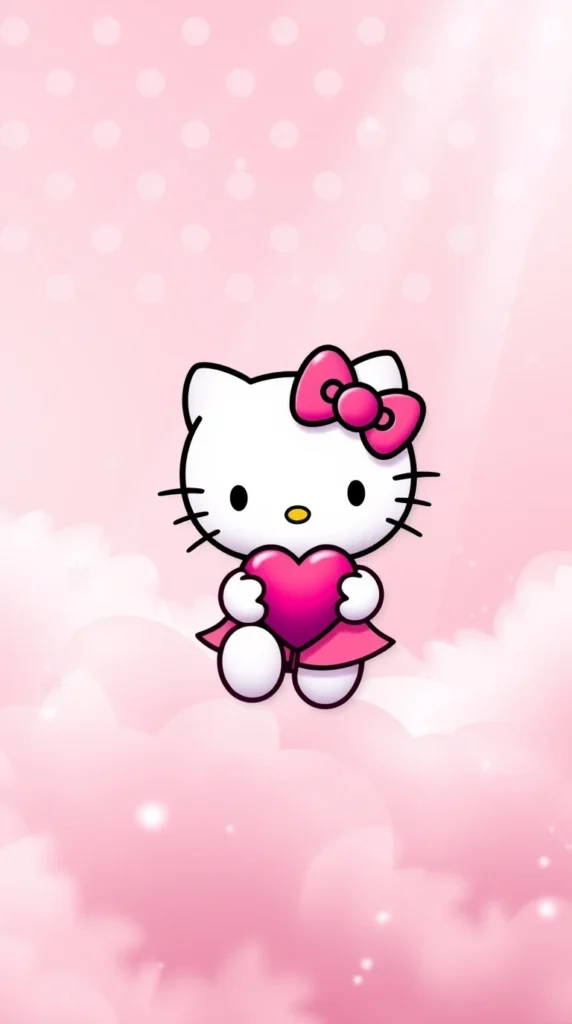 1080 Hello Kitty With Background Drawing HD