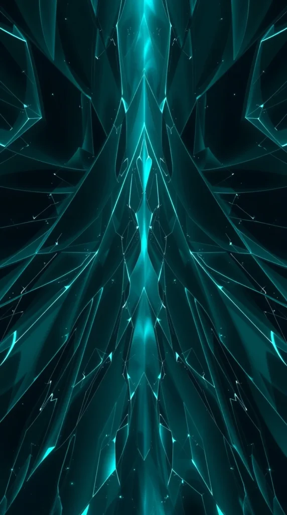 Luxurious Teal Painting: Ethereal Atmosphere
