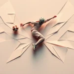 Minimalist Origami Football Player – 4K Wallpaper