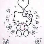 Princess Hello Kitty With Background Drawing Best