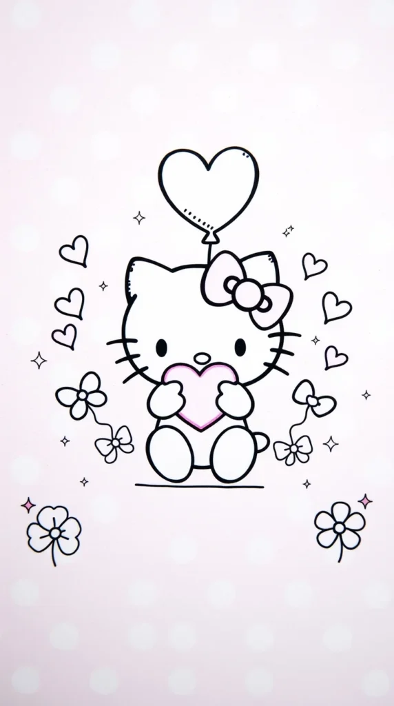 Princess Hello Kitty With Background Drawing Best