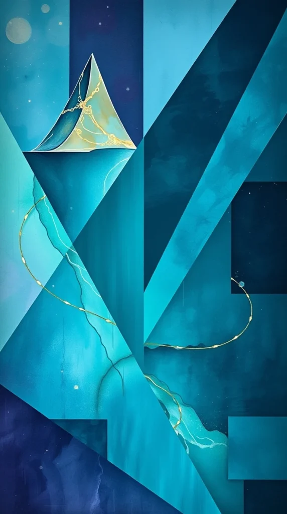 Download Luxurious Mystique Teal Painting