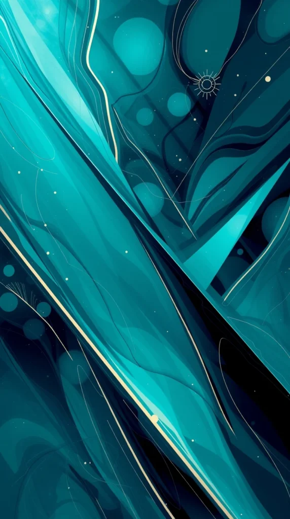 Teal Painting: Luxurious, Mystique, Ethereal