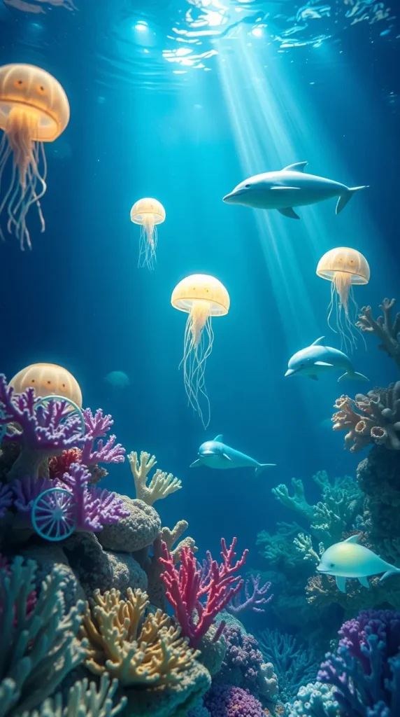 Glowing Jellyfish Wonderland – 4K Underwater Wallpaper