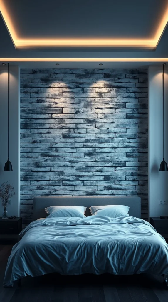 Bedroom Lighting Ideas Wallpaper Brick In House