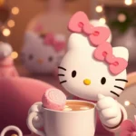 4K Black and White Hello Kitty Wallpaper Download
