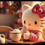 4K Black Hello Kitty Background Download