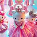4K Blue Cute Hello Kitty Wallpaper